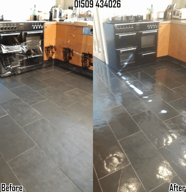 Slate floor cleaning and polishing in Cotes, Loughborough 01509 434026